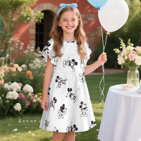 Discover Mickey Classic Emotion Ruffle Dress, Mickey Mouse Dress, Birthday Party Dress