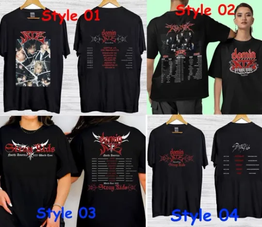Discover Stray Kids DominATE World Tour North America Shirt, 4 Styles full sizes for Fan