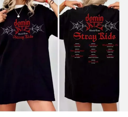 Discover Stray Kids dominate World Tour 2025 Shirt, Stray kids Shirt, Stray Kids ATE