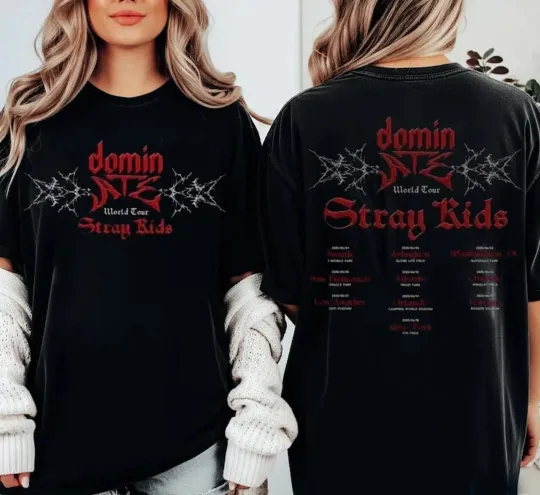 Discover Stray Kids Dominate World Tour 2025 Shirt