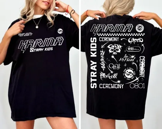Discover Stray kids Karma Tracklist Shirt Stray Kids Ceremony Sweatshirt T-shirt