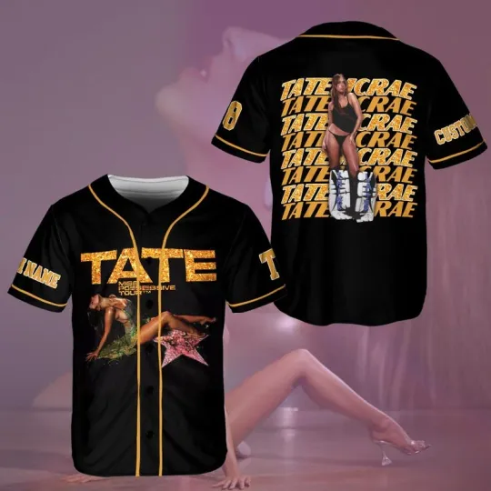 Discover Personalized Miss Possessive Tour Baseball Jersey, Tate Mcrae T8 Concert Jersey