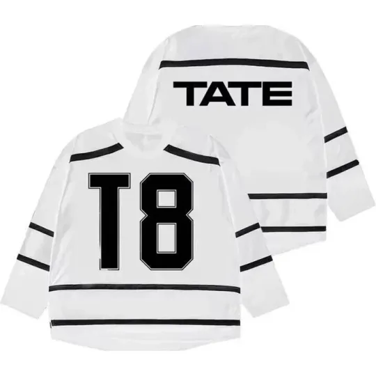 Discover Tate Mcrae Hockey V-Neck Long Sleeve Jersey 2025 Tour