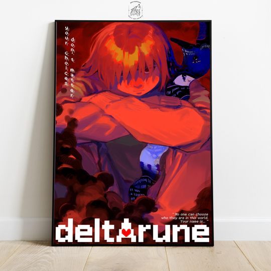 Deltarune Poster, Video Game Wall Art, Gamer Room Decor, Home Wall Decor