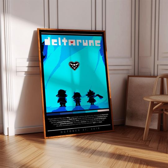Deltarune Poster, Video Game Wall Art, Gamer Room Decor, Home Wall Decor