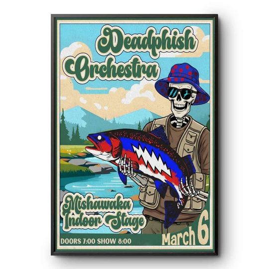 Deadphish Orchestra Mishawaka 2026 Poster Grateful Dead Phish Tribute Band Art