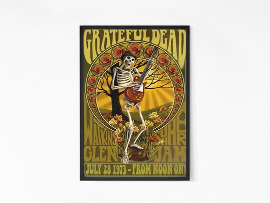 Grateful Dead 1973 Watkins Glen Vintage Concert Poster, Rock Band Poster, Music Poster, Vintage Poster, Concert Poster