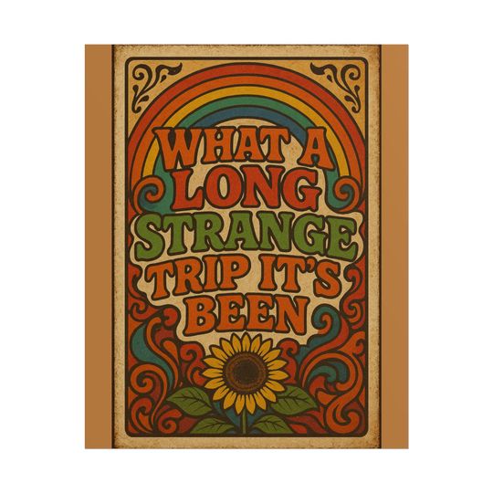 Grateful Dead Lyrics Poster, Vintage Hippie Music Art Print