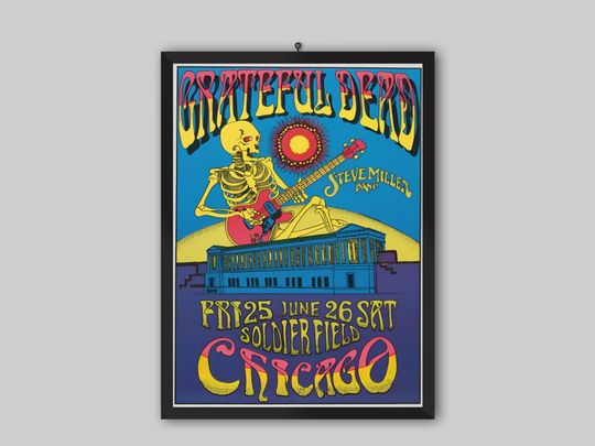 Grateful Dead 1992 Chicago Vintage Concert Poster - Music & Vintage Posters
