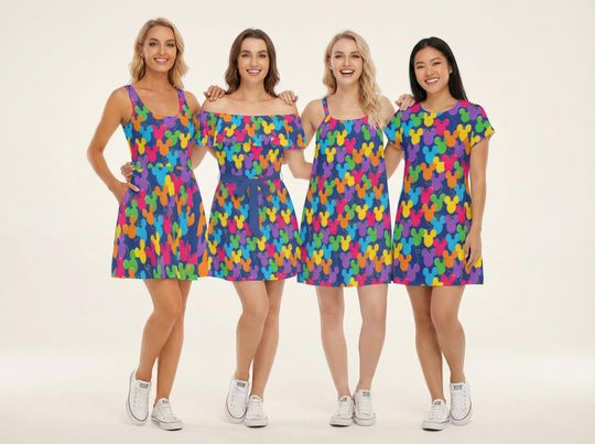 Discover Mickey Ears Balloons Disney Inspired - Disney Inspired Summer Dress in XS5XL (New Global Edition)