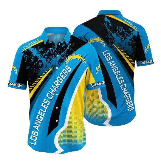 Discover Los Angeles Chargers Lightning Streak football Hawaiian Shirt