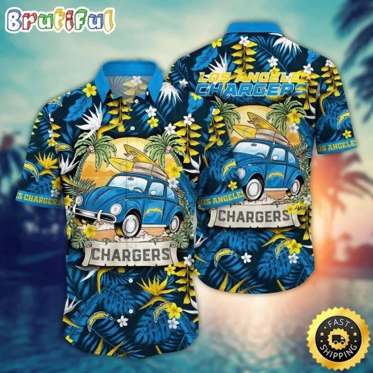 Discover Los Angeles Football Chargerss Team Hawaiian Shirt Button Down Unisex