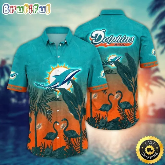 Discover Miami Football Dolphinss Team Hawaiian Shirt Button Down Unisex