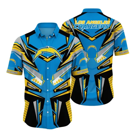Discover Los Angeles Chargers Thunder Strike football Hawaiian Shirt