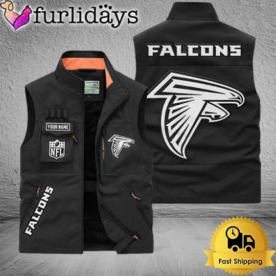 Personalized Atlanta Falcons Team Multi Pocket Vest