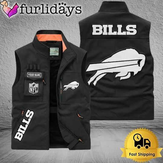 Personalized Buffalo Bills Team Multi Pocket Vest