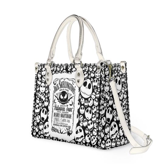 Halloween Jack Skellington Leather Handbag, Nightmare Before Christmas