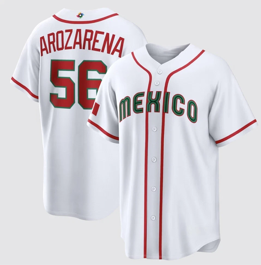Discover Men's Mexico Baseball Randy Arozarena White 2026 World Baseball Classic!!