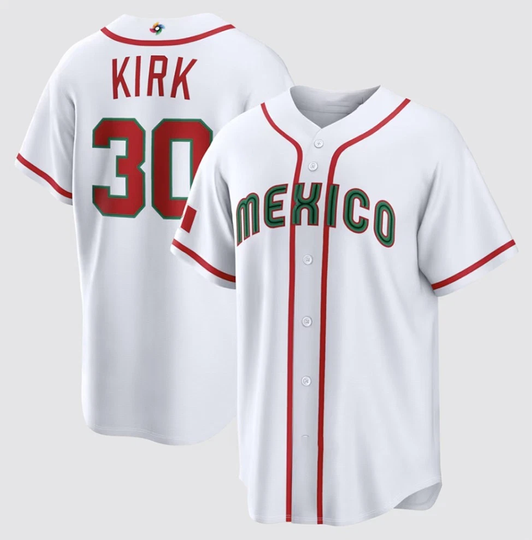 Discover Men's Mexico Baseball Alejandro Kirk White 2026 World Baseball Classic!!