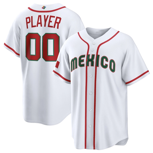 Discover Personalized Men's Mexico Baseball  White 2026 World Baseball Classic