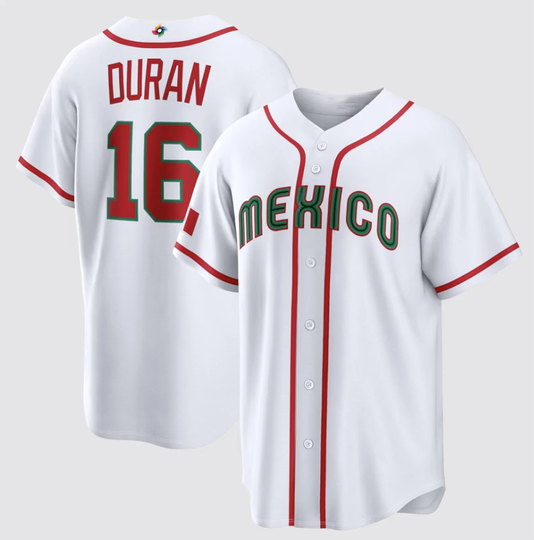 Men's Mexico Baseball Jarren Duran White 2026 World Baseball Classic