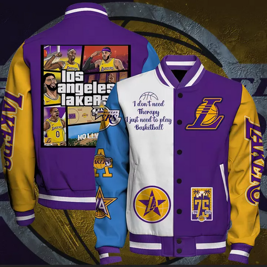Discover NBA Los Angeles Lakers Varsity Jacket, Baseball Jacket