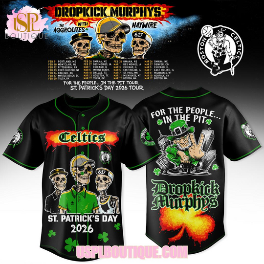Discover Boston Celtics x Dropkick Murphys St.Patrick’s Day 2026 Black Jersey