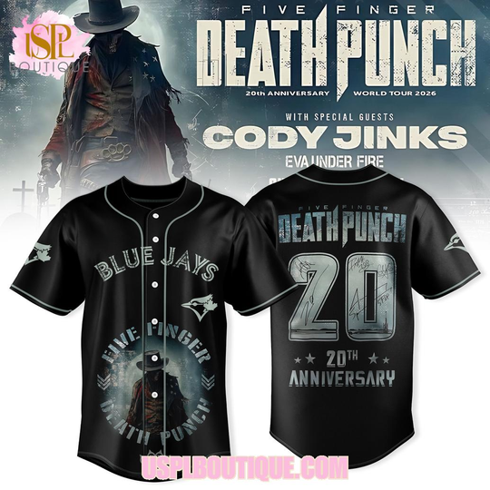 Toronto Blue Jays x Five Finger Death Punch 20th Anniversary Black Jersey