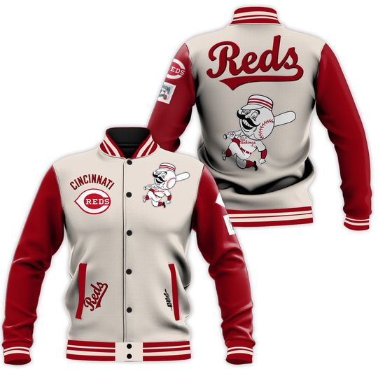 Cincinnati RedSs Varsity Jacket RetroBaseball Team Jacket