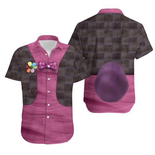 Bing Bong Costume Button Shirt, Inside Out Bing Bong Cosplay Shirt, Inside Out Halloween Shirt, Inside Out 2 Shirt, Halloween Gift