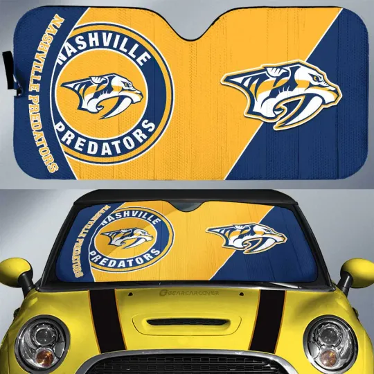 Discover Nashville Predators Car Sun Shade, Car Accessories