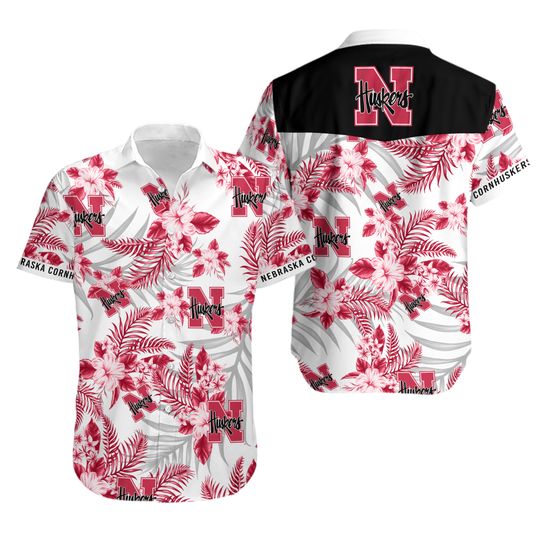 Nebraska Cornhuskers Hawaiian Shirt, Huskers Aloha Shirt, Cornhuskers Fan Gift