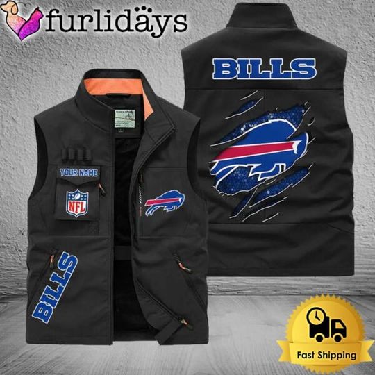 Personalized Buffalo Bills Team Multi Pocket Vest