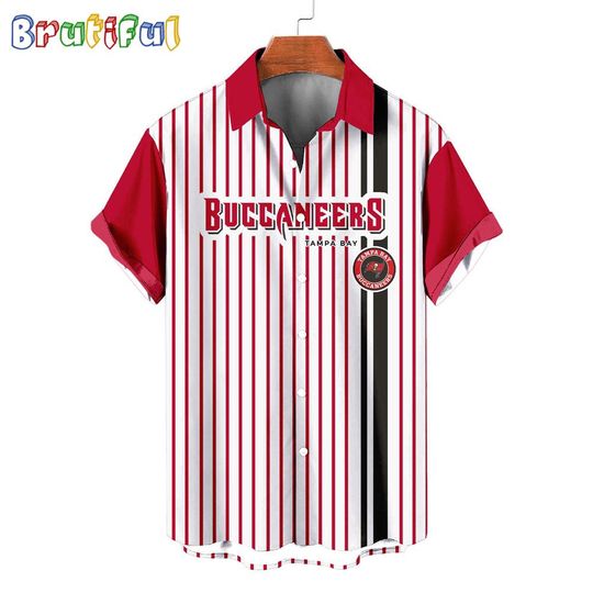 Tampa Bay Buccaneers Retro Mascot Line Summer Beach Hawaiian Shirt