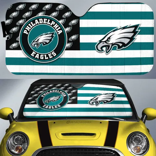 Discover Philadelphia Eagles Car Sun Shade, Car Accessories