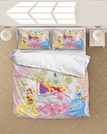 Disney Princess Printed Bedding Set, Bedroom Decor Gifts
