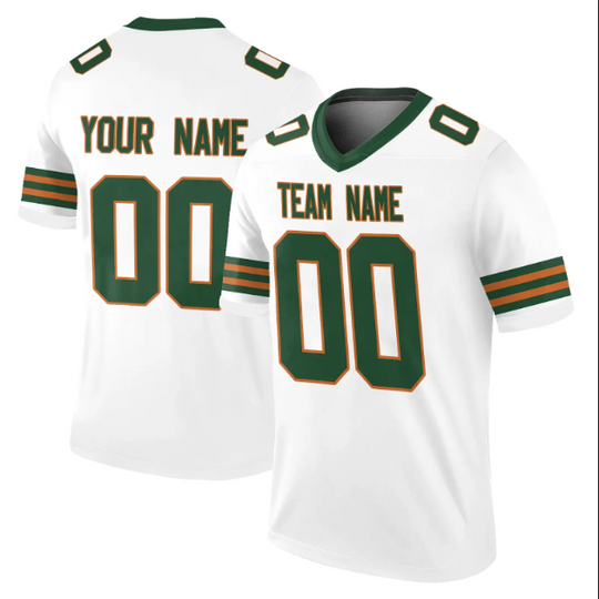 Personalized White Football Game Jersey, Football Jersey With Your Team Name