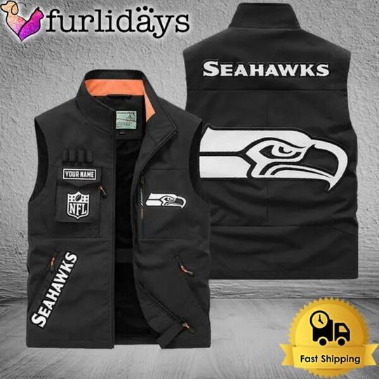 Discover Personalized Seattle Seahawks Team Multi Pocket Vest