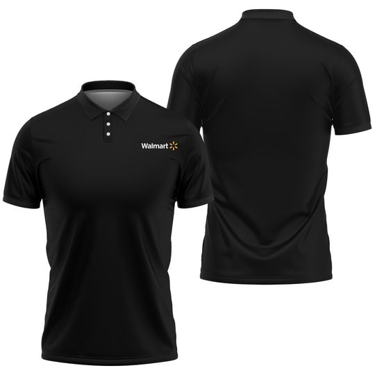 WALMART Associate Uniform Polo Shirt Black
