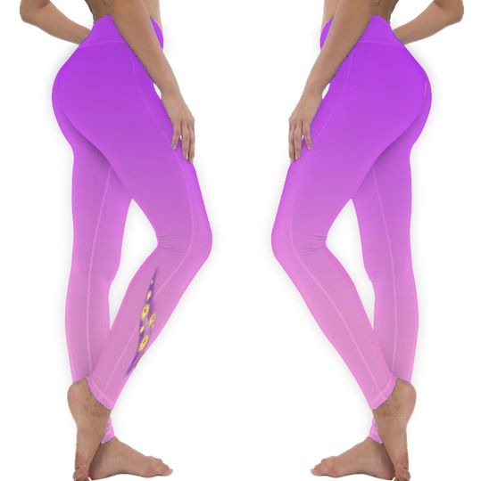 Women's Disney Princess Rapunzel Leggings - Tangled Pink and Purple