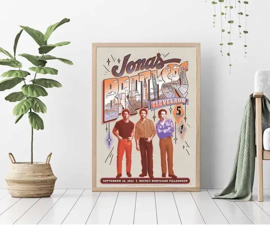 Jonas Brothers 2023 Tour Poster, Jonas Brothers Five Albums