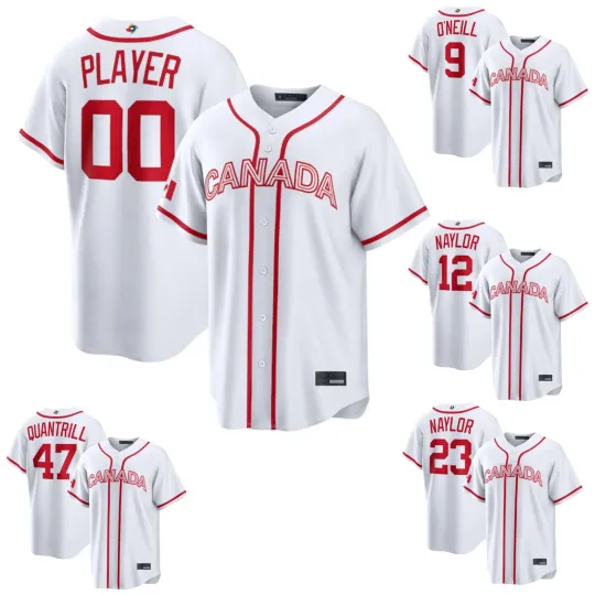 Discover Customization Men's Canada Baseball White 2026 World Baseball Classic Jersey