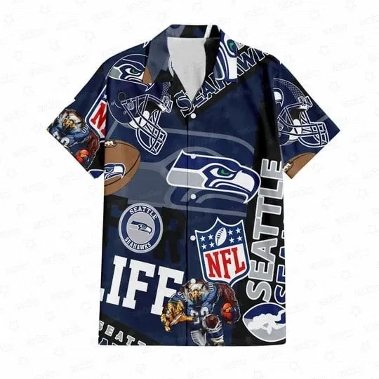 Discover Seattle Football Team Seahawkss Custom Limited Edition For Life Hawaiian Shirt ,