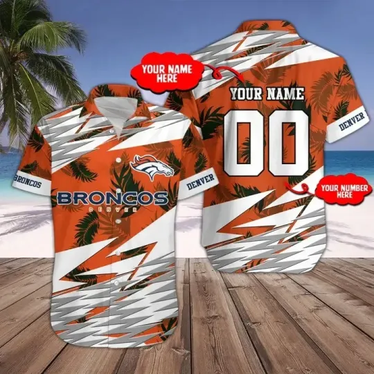 Discover Denver Football Team Broncoss Hawaiian Button Down Shirt Unisex Adults