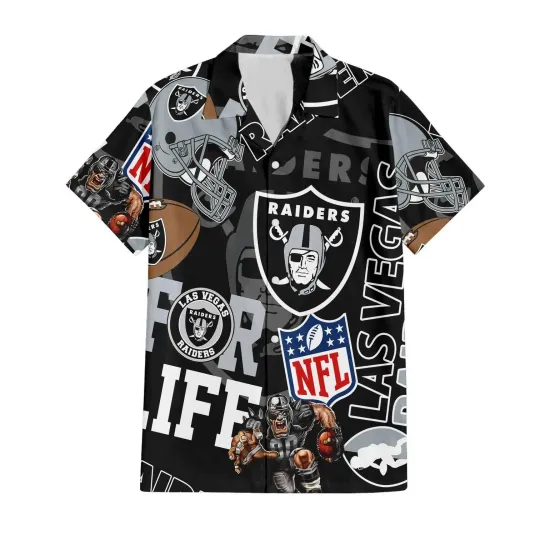 Discover Las Vegas Football Team Raiderss Custom Limited Edition For Life Hawaiian Shirt