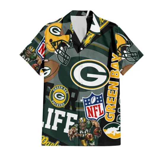 Discover Green Bay Football Team Packerss Custom Limited Edition For Life Hawaiian Shirt,