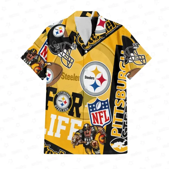 Discover Pittsburgh Football Team Steelerss Custom Limited Edition For Life Hawaiian Shir