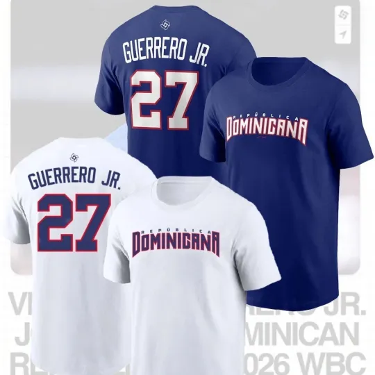 Discover Vladimir Guerrero Jr. #27 Dominican Republic2026 World Baseball Classic T Shirt