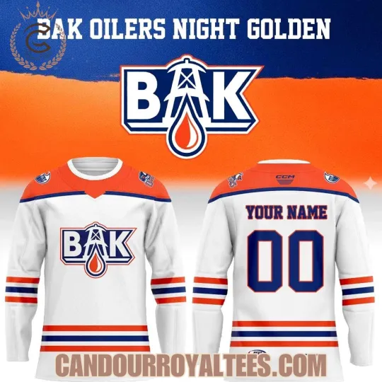 Discover Personalized Bakersfield Condors BAK Oilers Night Golden 2026 Hockey Shirt Men's