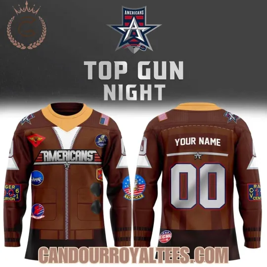 Discover Personalized Allen Americans Top Gun Night 2026 Hockey Shirt Men's Fan Gear